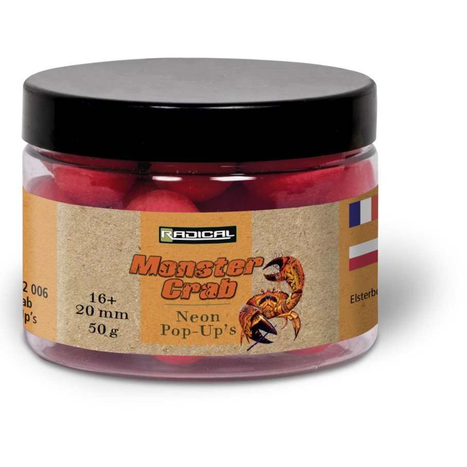 Radical Red Monster Crab Neon Pop Up 16+20 mm EN STL