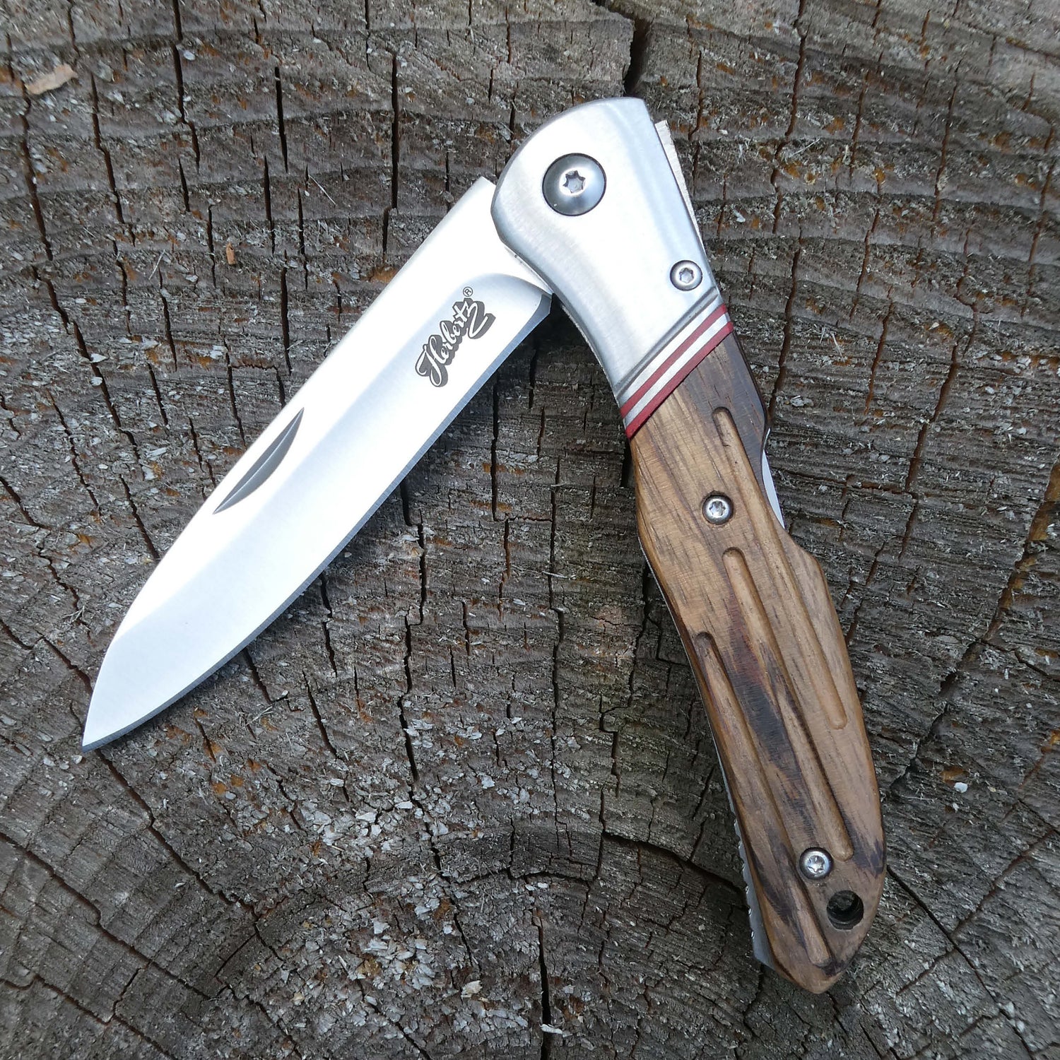 Taschenmesser Zebraholz EN STL