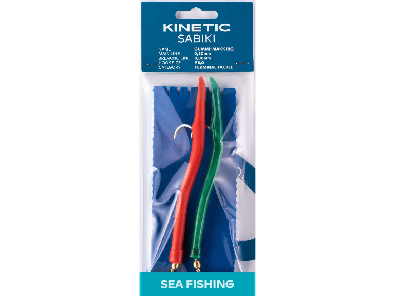 Kinetic Sabiki Gummi Makk RED / GREEN / 8/0