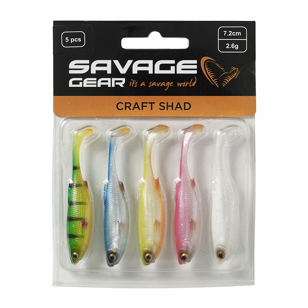 Craft Shad Mix 5-pack CLEAR WATER MIX / 72 MM