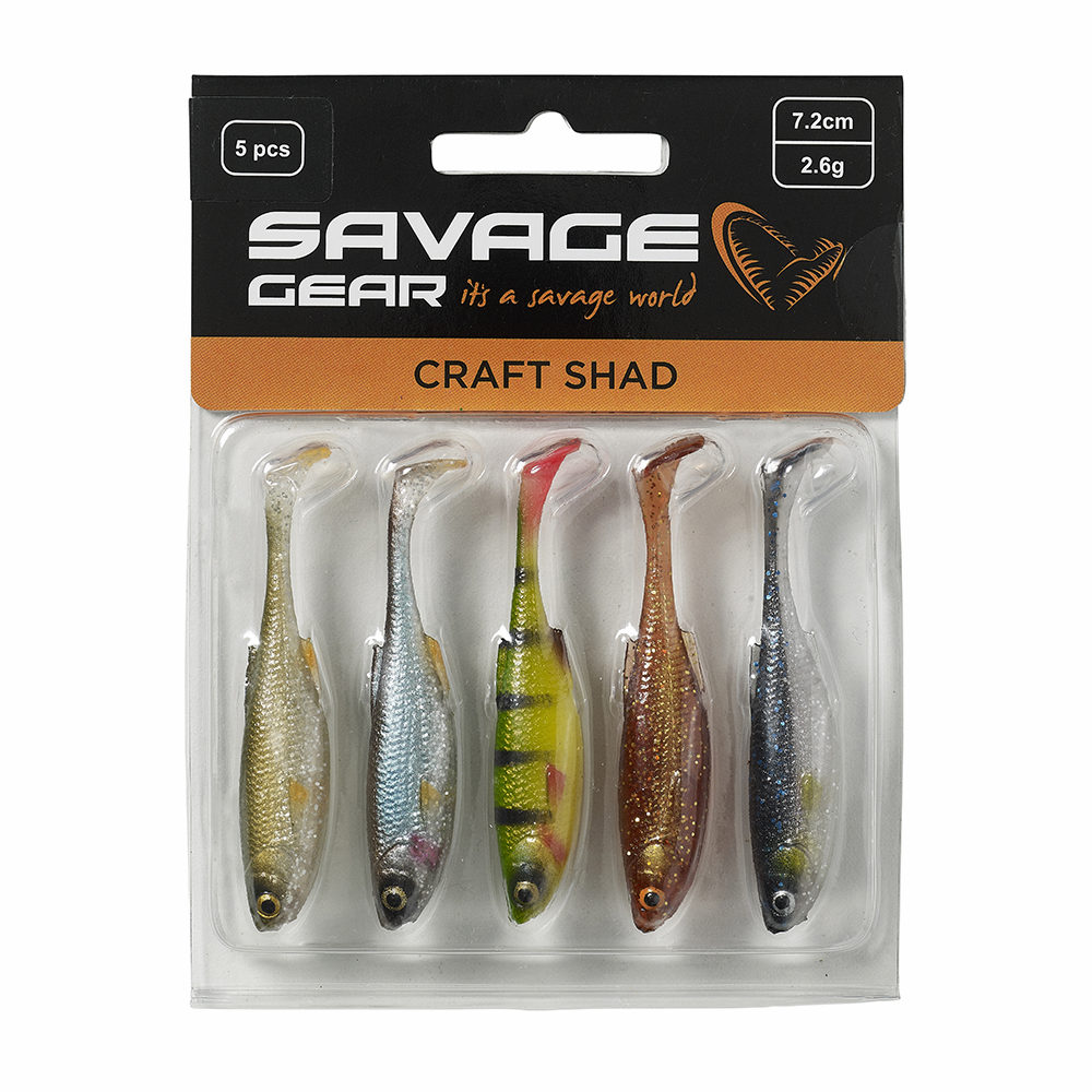 Craft Shad Mix 5-pack CLEAR WATER MIX / 72 MM