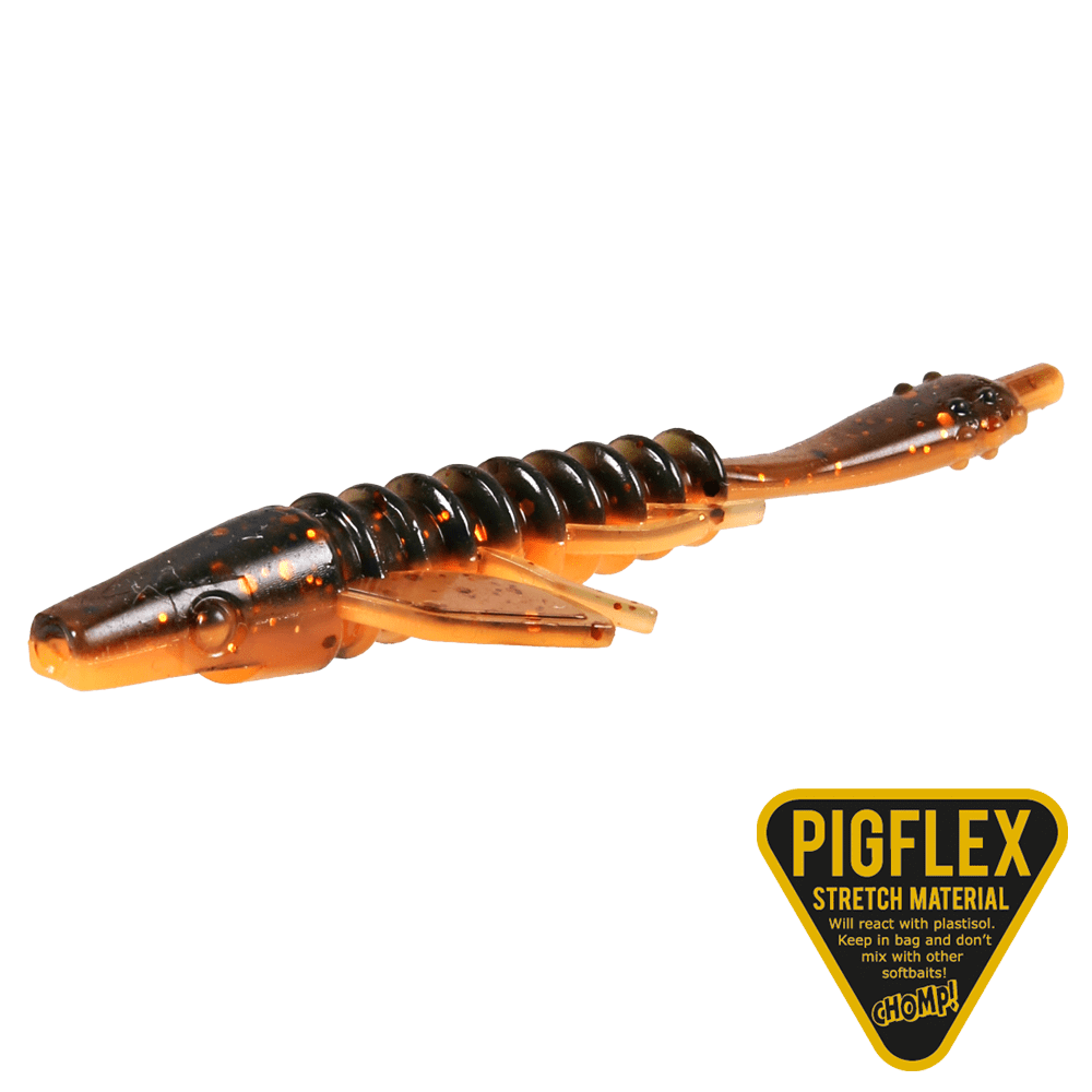 Pigster Gecko 8,5cm 2,5 gram 4 stycken BROWN CHARTREUSE FLAKE / 8,5 CM