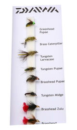 9 Flugor Förtyngda Nympher MIXED / 8 STYCKEN