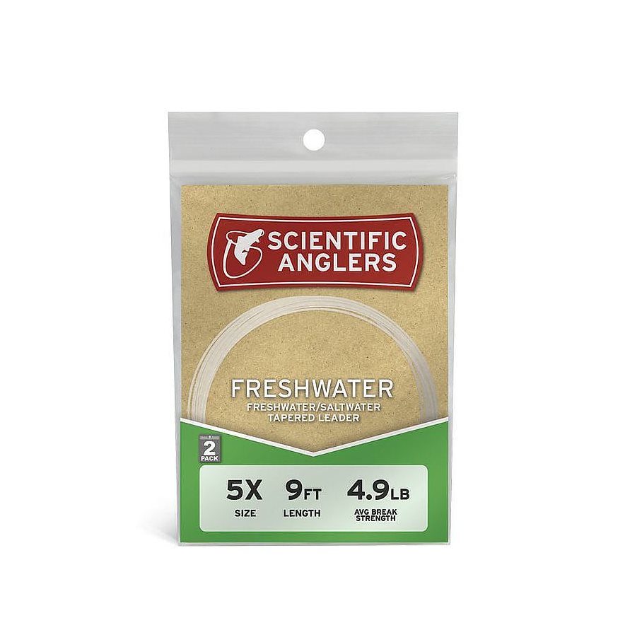 Freshwater Leader 9 fot Nylontafs 6X (CA 0,13 MM)