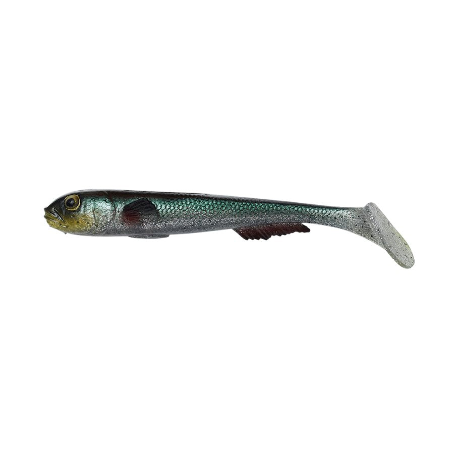 Goby Shad 23 cm 96 g Gummibete GREEN SILVER UV / EN STL