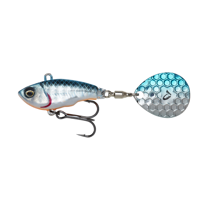 Fat Tail Spin BLUE SILVER / VIKT 24 G & STORLEK 8,5 CM