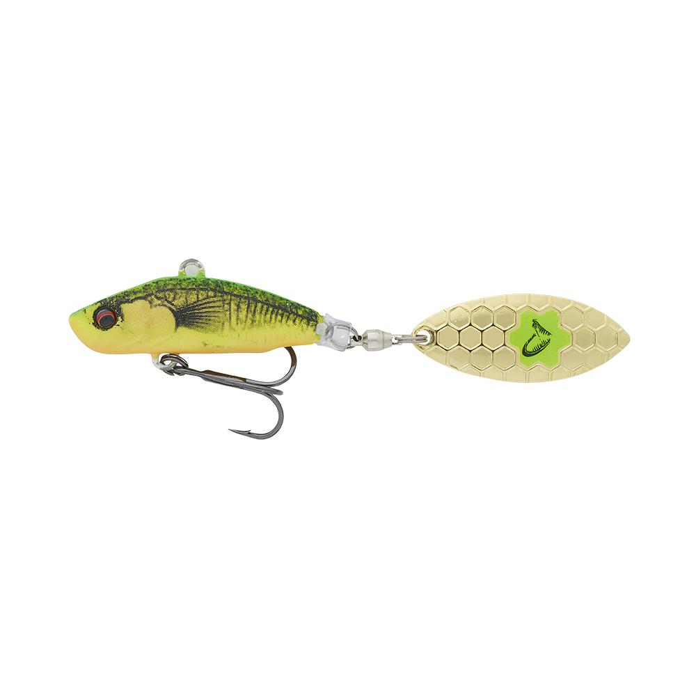 3D Stickleback Tail Spin FIRETIGER / 7 CM