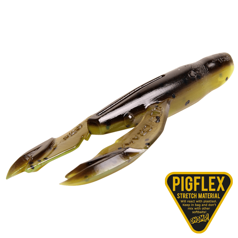 Pig Craw 6-pack BROWN CHARTREUSE / 7,5 CM