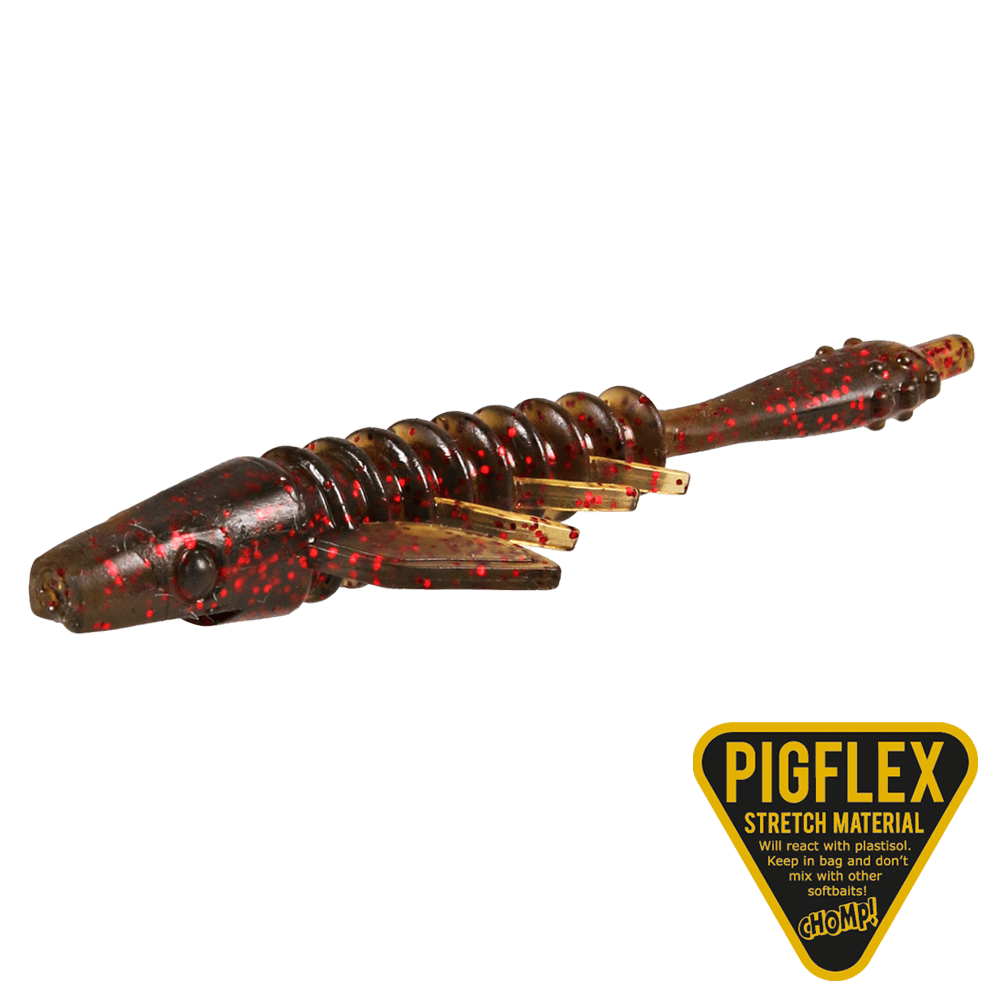 Pigster Gecko 8,5cm 2,5 gram 4 stycken WATERMELON RED FLAKE / 8,5 CM