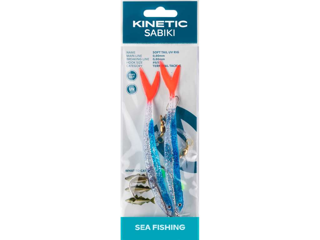 Sabiki Soft Tail BLUE FIRE TAIL / 8/0