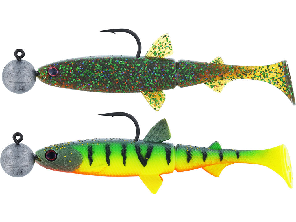 Hypoteez Shadtail Rigged N Ready DARK WATER MIX 1 / 9 CM / 7 GRAM 4/0 / 2 ST