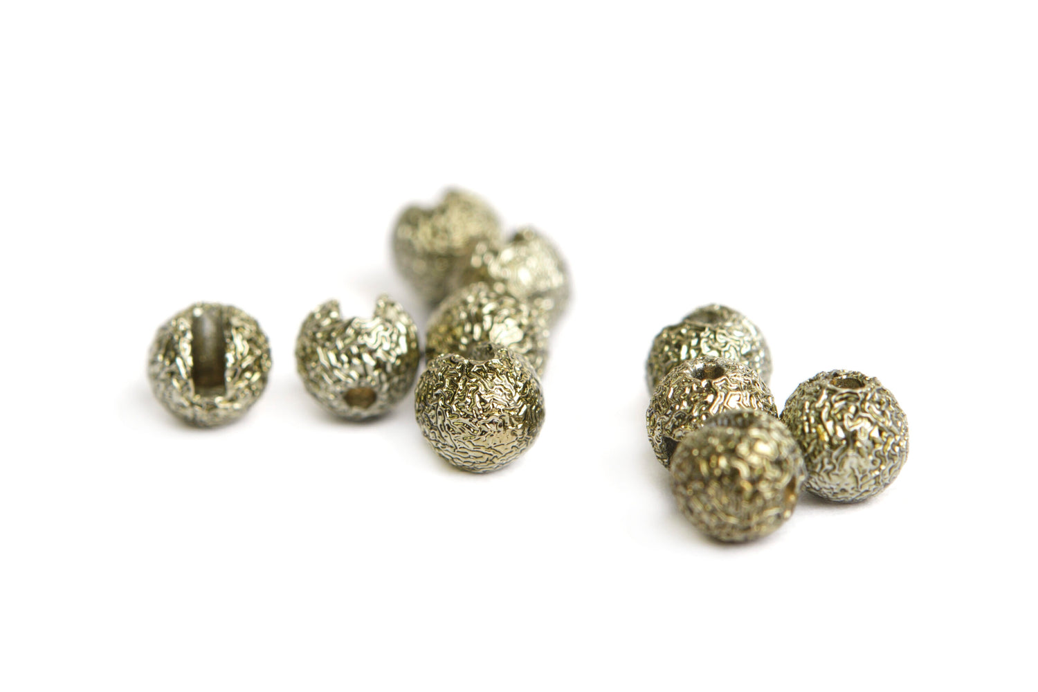 Gritty Slotted Tungsten Beads