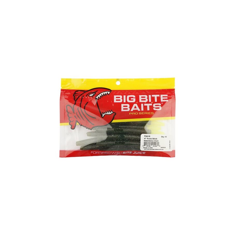 Big Baits, Trick Stick 10 cm / Chatreuse Tip PUMPKIN SEED/CHATREUSE TIP / EN STL