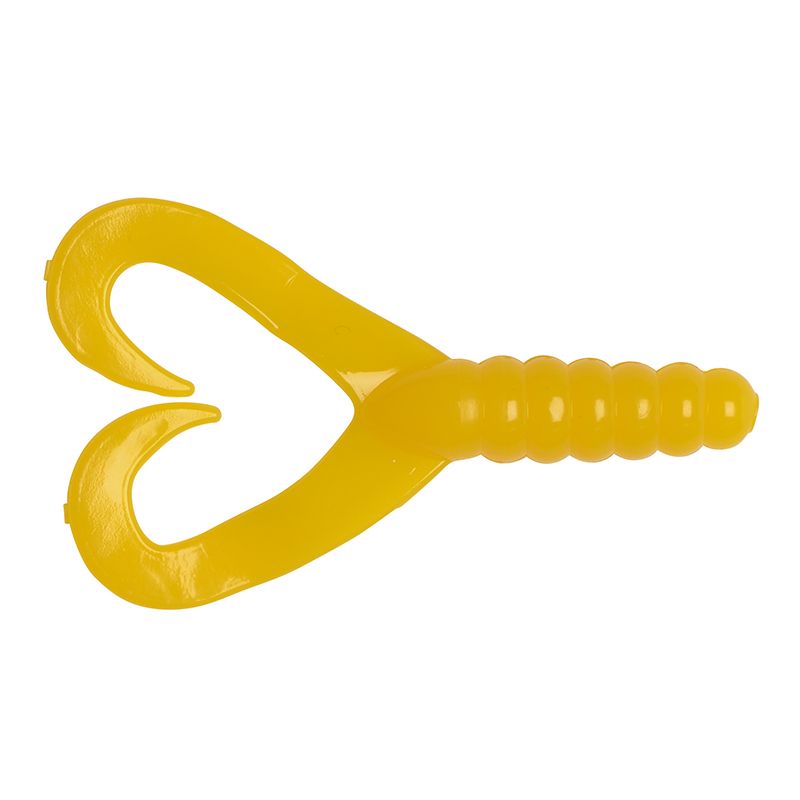 Big Baits Twin Tail Grub, 10 st YELLOW / 5 CM