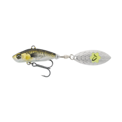 3D Stickleback Tail Spin GREEN SILVER / 7 CM