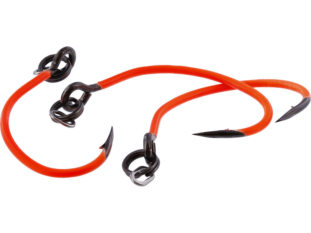 Rigged Seatrout - Singel Hooks UV Orange 5 STYCKEN, KROKSTORLEK 2