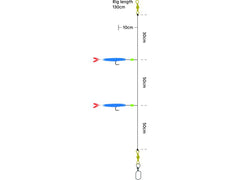 Sabiki Soft Tail BLUE RED / 8/0