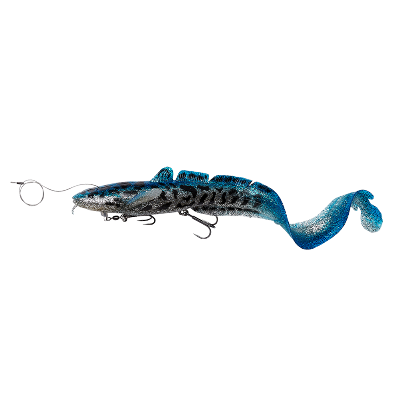 3D Line Thru Burbot  50 cm 435 Gram Gummibete BLUE / 50 CM / 400 GRAM