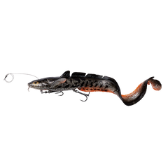 3D Line Thru Burbot  50 cm 435 Gram Gummibete BLACK/SILVER / 50 CM / 400 GRAM