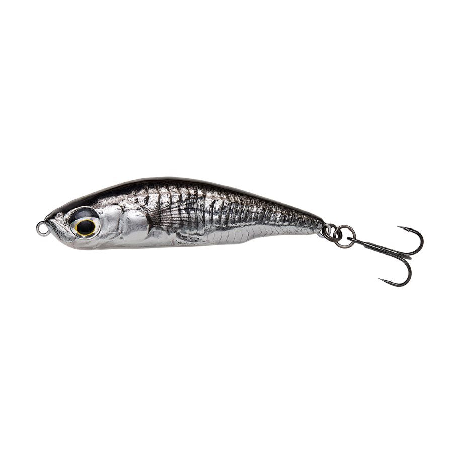 3D Sticklebait Pencil 7,5cm 17g Sinking Skeddrag BLACK SILVER / 7,5 CM & 17 G