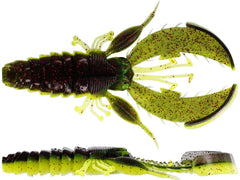 CreCraw Creaturebait 5 st BLACK/CHARTREUSE / 85 MM