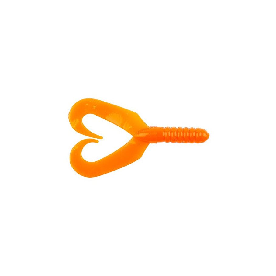 Big Baits Twin Tail Grub, 10 st ORANGE / 10 CM