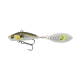 3D Stickleback Tail Spin GREEN SILVER / 7 CM