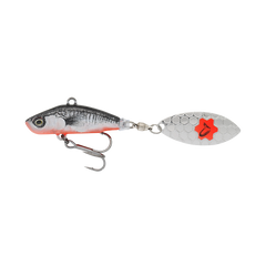 3D Stickleback Tail Spin BLACK RED / 7 CM