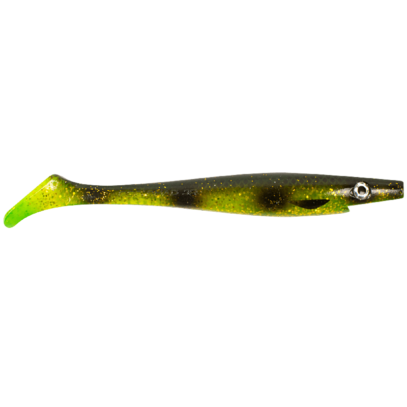 Pig Shad Junior 2-pack OLIVE SPOTTED BULLHEAD / 20 CM / 50 G