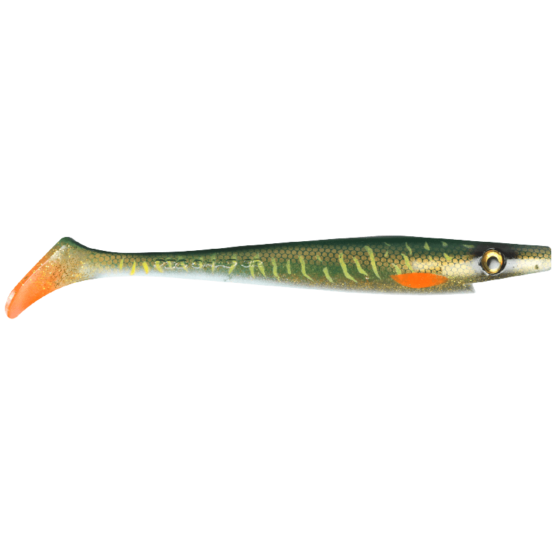 Pig Shad Junior 2-pack GREEN MOTOROIL PIKE UV / 20 CM / 50 G