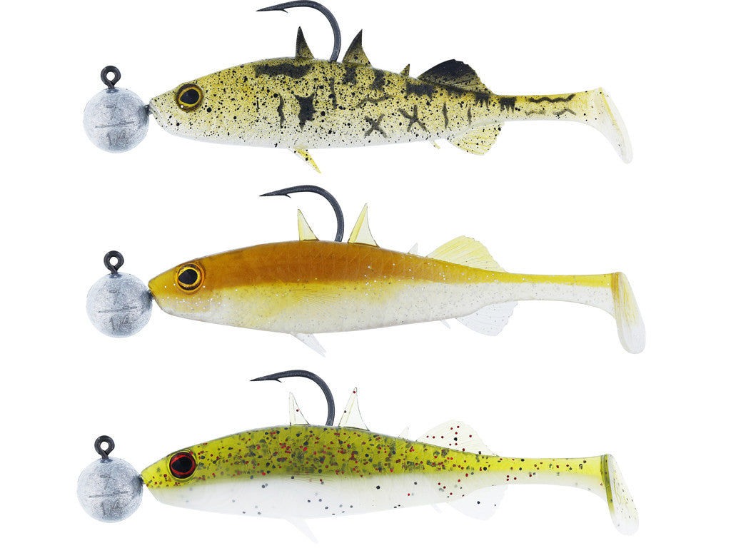 Stanley Shadtail Rigged N Ready CLEAR WATER MIX / 9 CM / 7 GRAM 4/0 / 2 ST